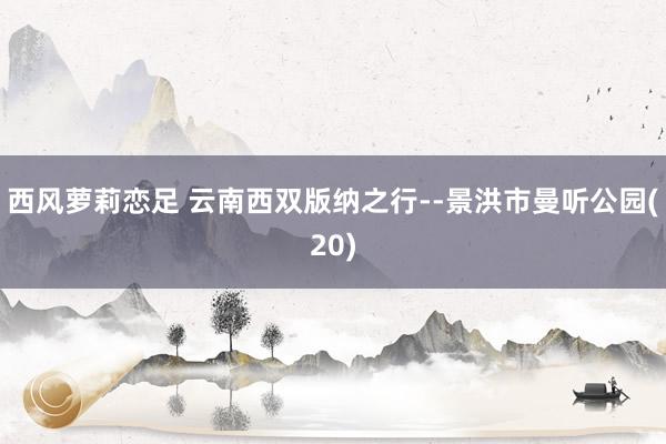 西风萝莉恋足 云南西双版纳之行--景洪市曼听公园(20)